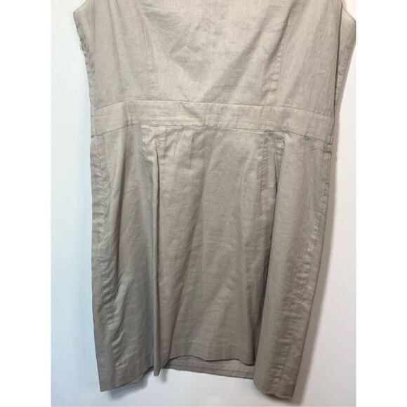 Ann Taylor LOFT Women's Sleeveless Lined Soutache Sheath Dress Gray Size Large - Picture 7 of 8